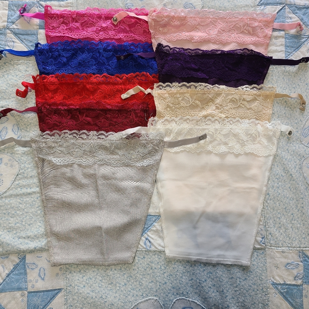 Lace Trim Camisole Insert Set - Multicolor